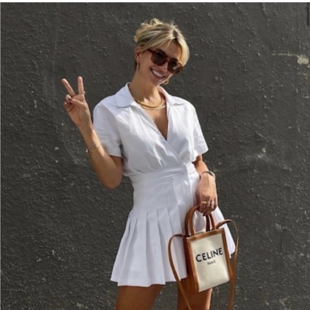 Zara Box Pleated Tennis Dress
